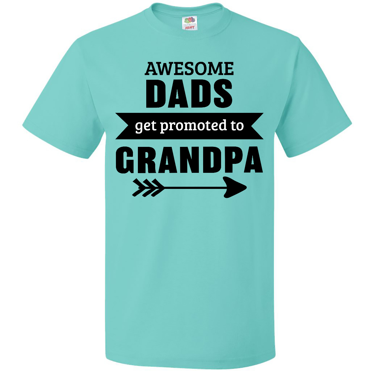 Inktastic Awesome Dads Get Promoted To Grandpa T-Shirt Be Arrow Mens Adult Tees - Picture 8 of 9
