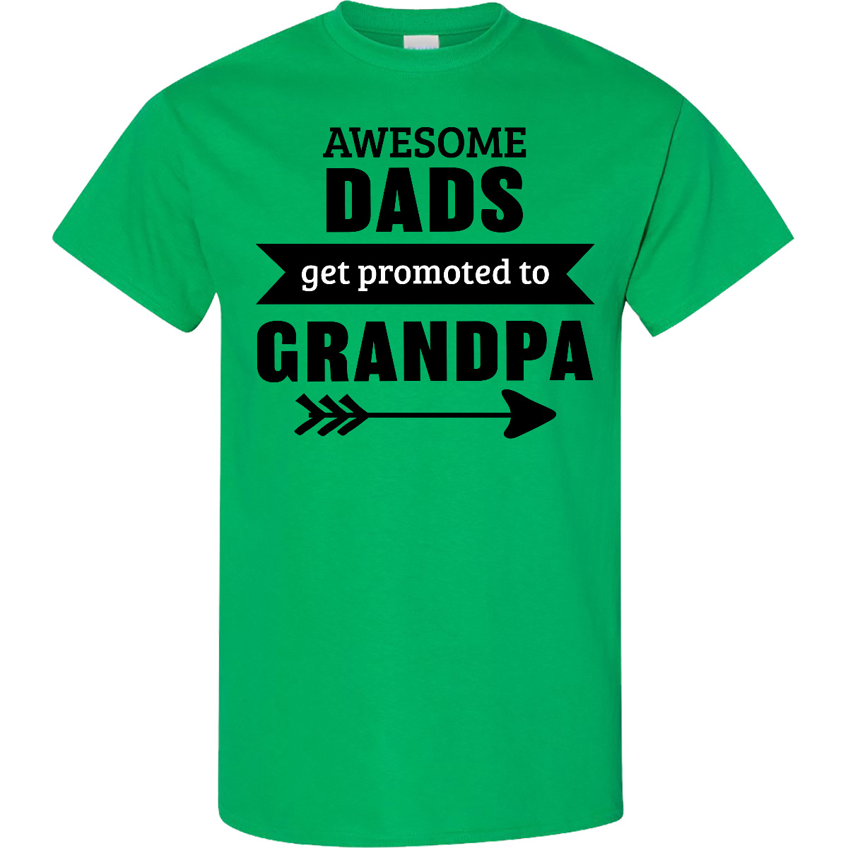 Inktastic Awesome Dads Get Promoted To Grandpa T-Shirt Family Be Arrow Mens Tees