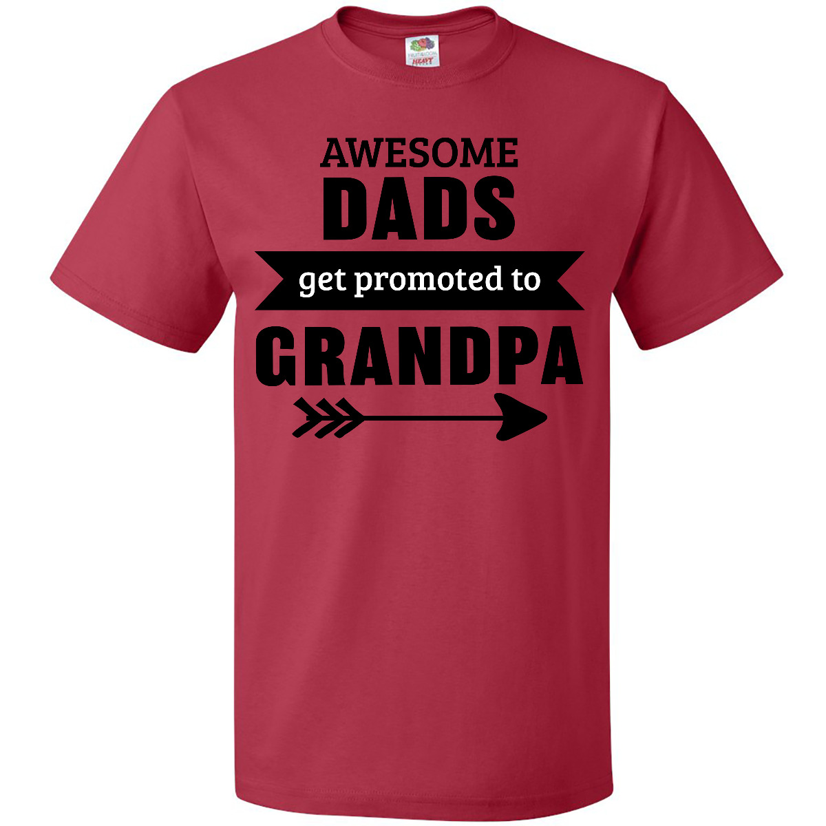 Inktastic Awesome Dads Get Promoted To Grandpa T-Shirt Be Arrow Mens Adult Tees - Picture 7 of 9