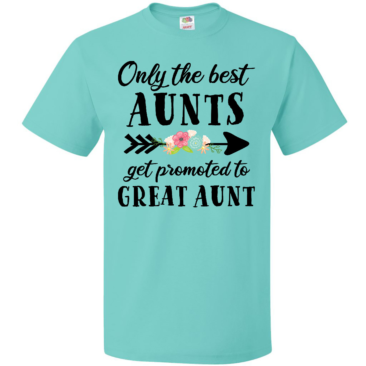 Inktastic Only The Best Aunts Get Promoted To Great Aunt T-Shirt Flower Arrow - Picture 8 of 11