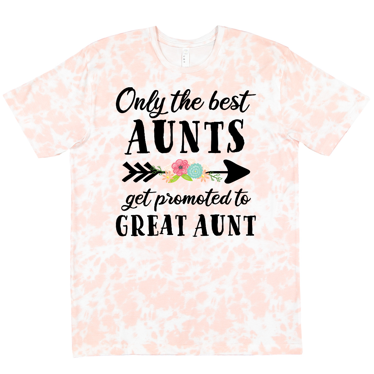 Inktastic Only The Best Aunts Get Promoted To Great Aunt T-Shirt Flower Arrow - Picture 10 of 11