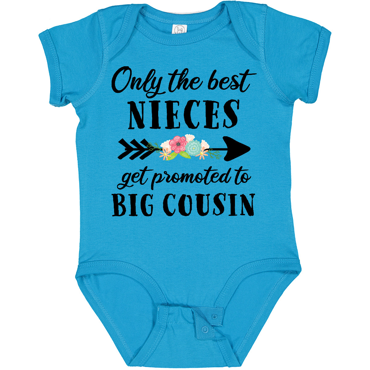 Inktastic Only The Best Nieces Get Promoted To Big Cousin Baby Bodysuit Family - Picture 16 of 16