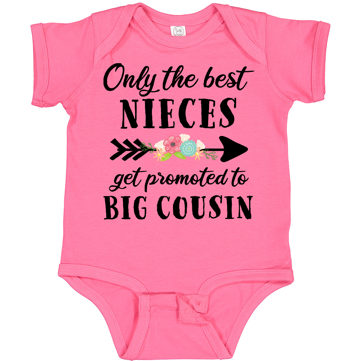 Inktastic Only The Best Nieces Get Promoted To Big Cousin Baby Bodysuit Family - Picture 8 of 16