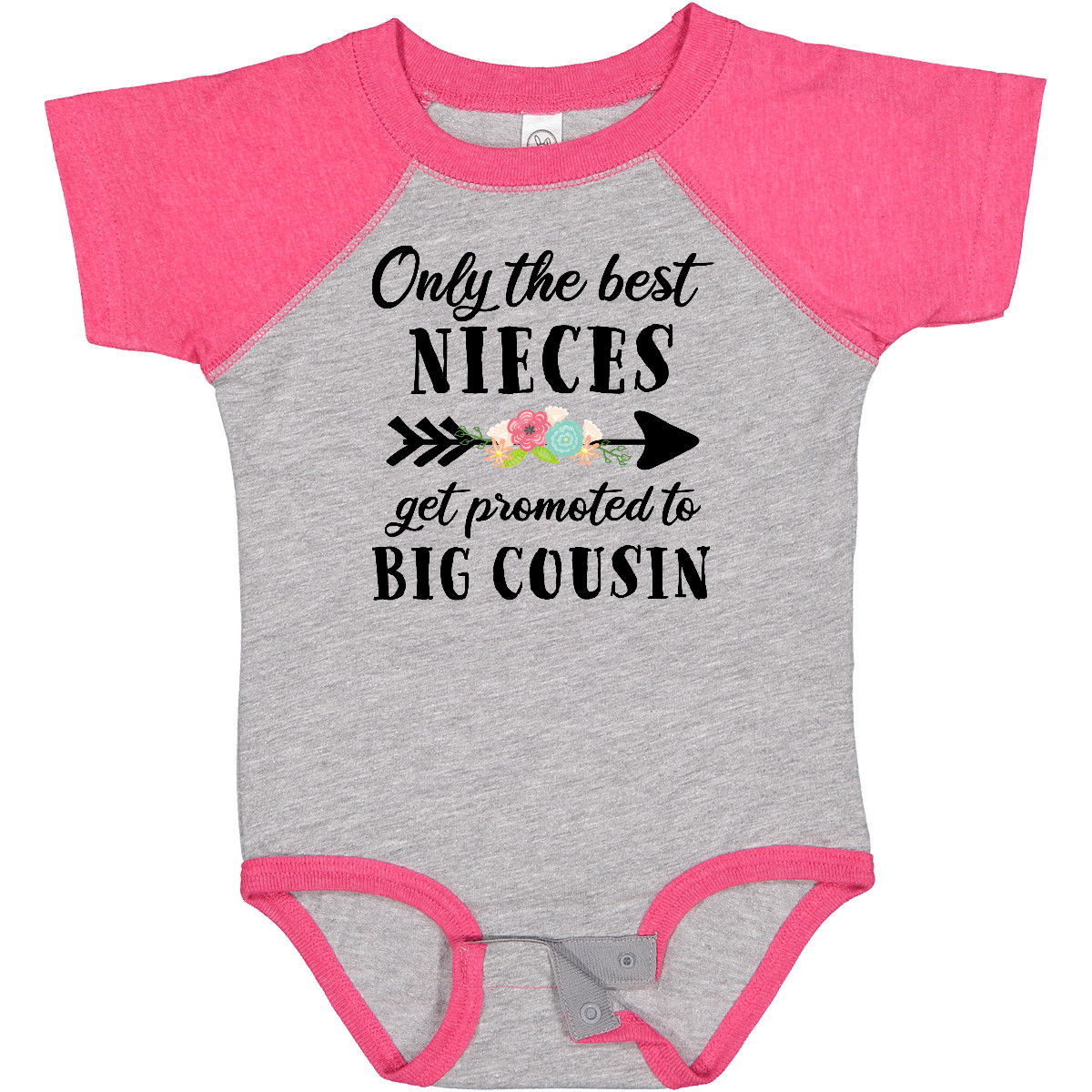Inktastic Only The Best Nieces Get Promoted To Big Cousin Baby Bodysuit Family - Picture 6 of 16