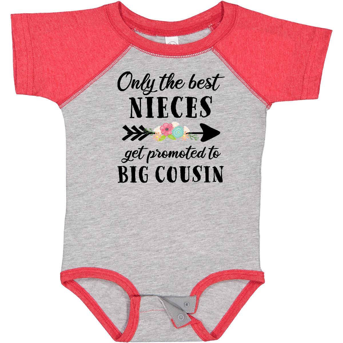 Inktastic Only The Best Nieces Get Promoted To Big Cousin Baby Bodysuit Family - Picture 7 of 16