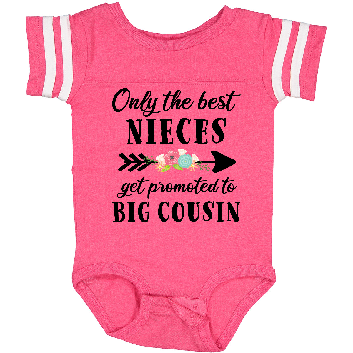 Inktastic Only The Best Nieces Get Promoted To Big Cousin Baby Bodysuit Family - Picture 4 of 16