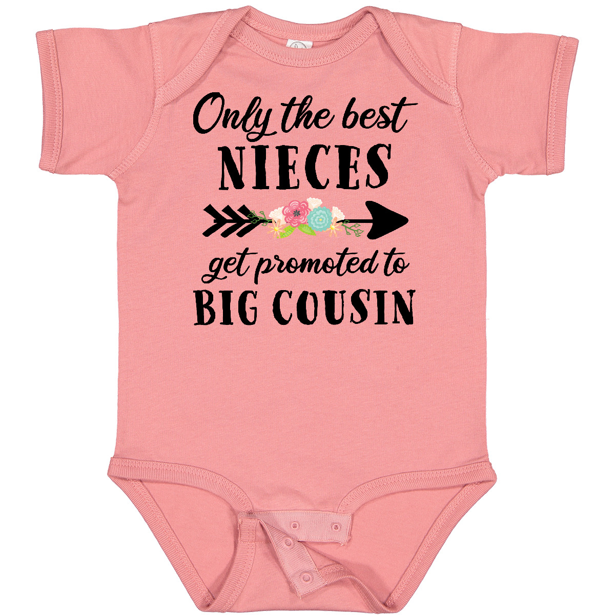Inktastic Only The Best Nieces Get Promoted To Big Cousin Baby Bodysuit Family - Picture 10 of 16