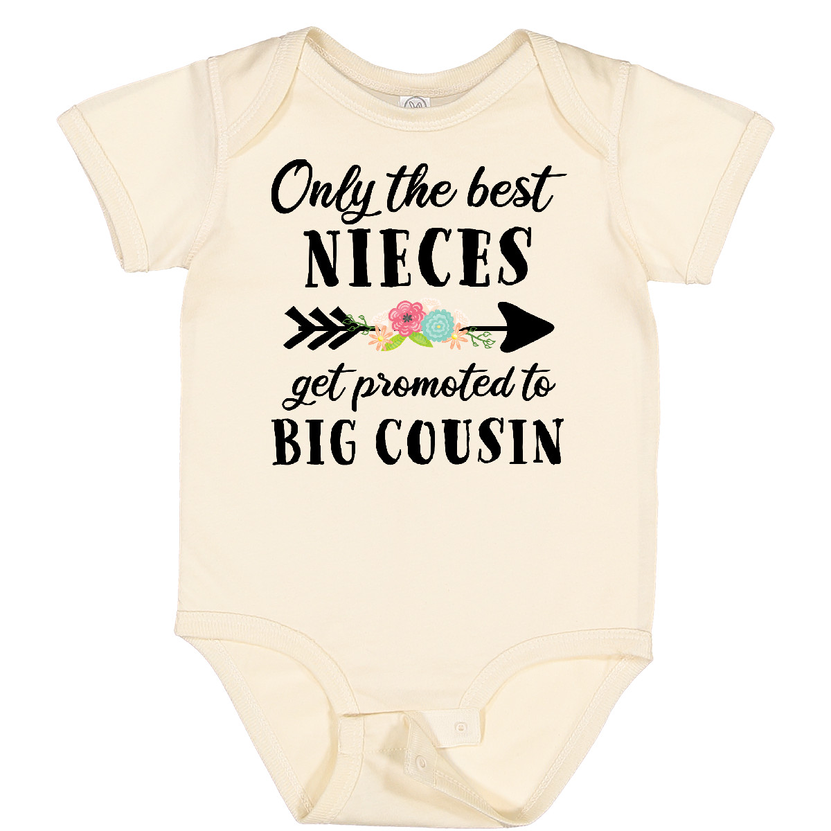 Inktastic Only The Best Nieces Get Promoted To Big Cousin Baby Bodysuit Family - Picture 11 of 16