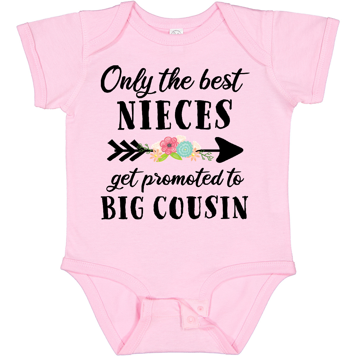 Inktastic Only The Best Nieces Get Promoted To Big Cousin Baby Bodysuit Family - Picture 12 of 16