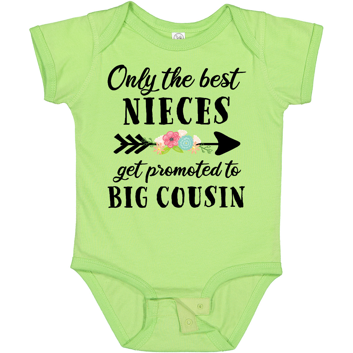 Inktastic Only The Best Nieces Get Promoted To Big Cousin Baby Bodysuit Family - Picture 9 of 16