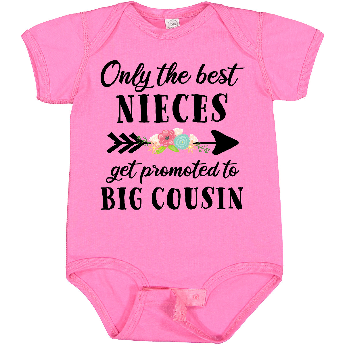 Inktastic Only The Best Nieces Get Promoted To Big Cousin Baby Bodysuit Family - Picture 13 of 16
