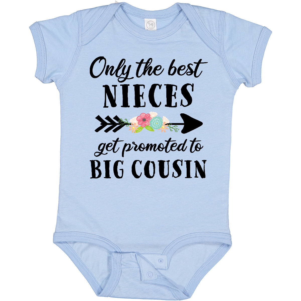 Inktastic Only The Best Nieces Get Promoted To Big Cousin Baby Bodysuit Family - Picture 2 of 16