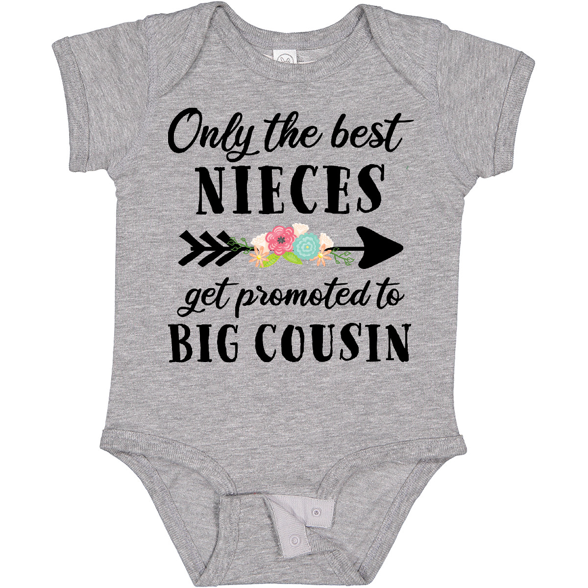 Inktastic Only The Best Nieces Get Promoted To Big Cousin Baby Bodysuit Family - Picture 5 of 16