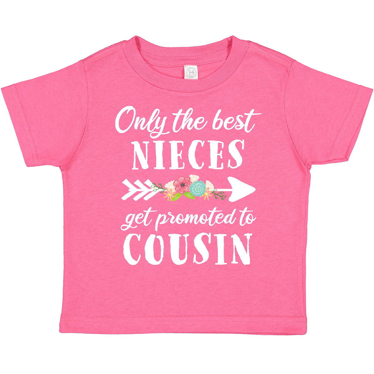 Inktastic Only The Best Nieces Get Promoted To Cousin Toddler T-Shirt Family Kid - Picture 2 of 7