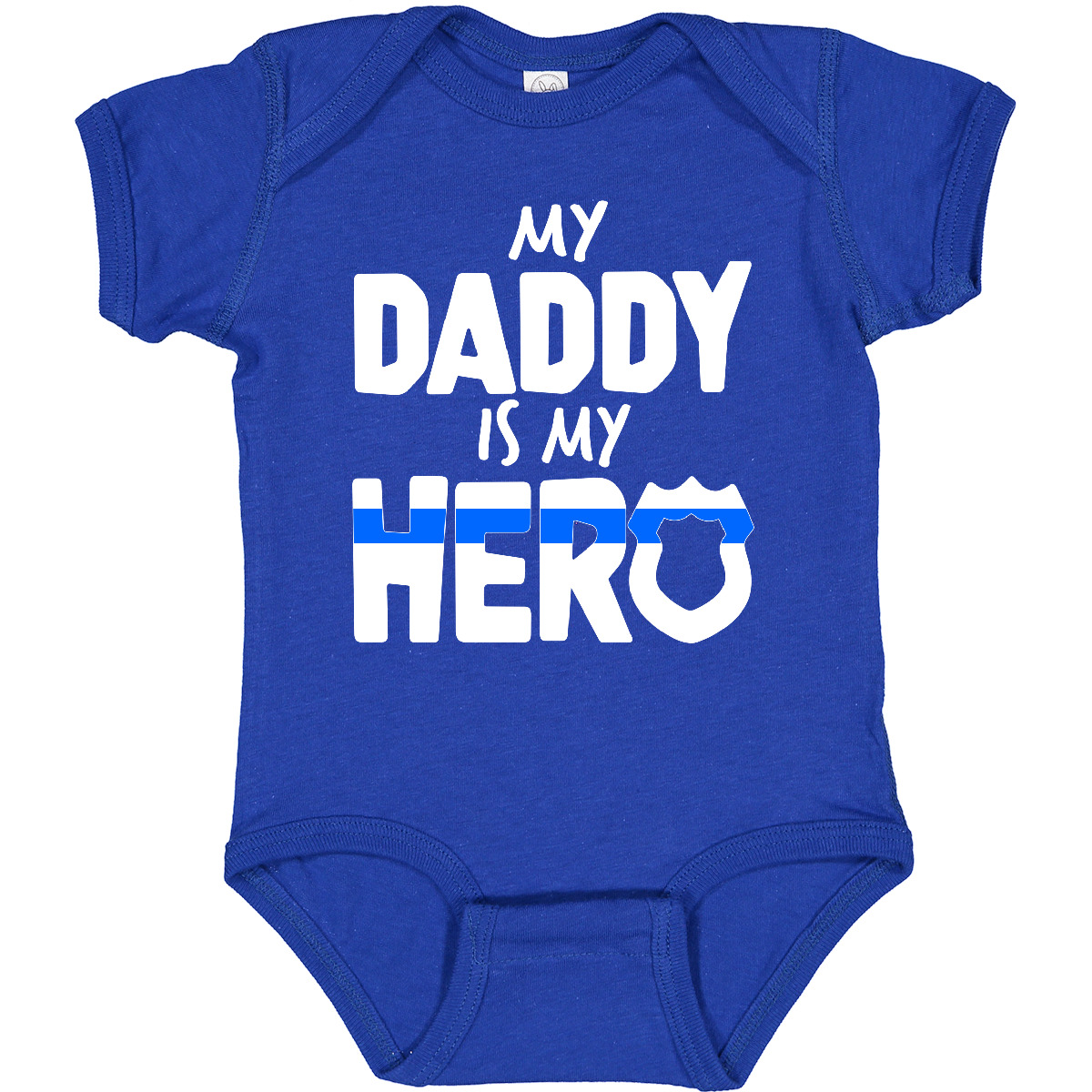 Inktastic My Daddy Is My Hero Police Officer Family Baby Bodysuit Kids Father - Picture 10 of 13