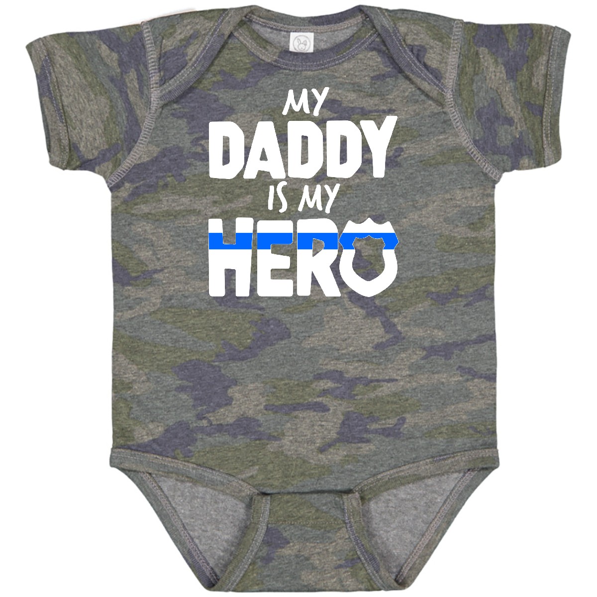 Inktastic My Daddy Is My Hero Police Officer Family Baby Bodysuit Kids Father - Picture 12 of 13