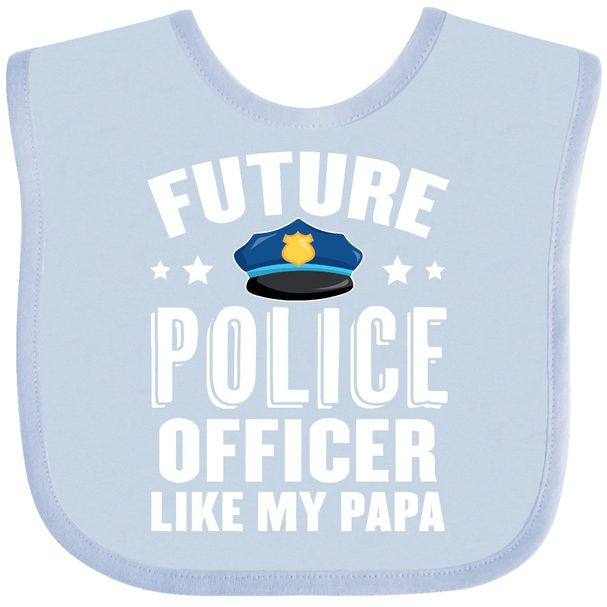 Inktastic Future Police Officer Like My Papa Baby Bib Occupations Kids Dad Kid