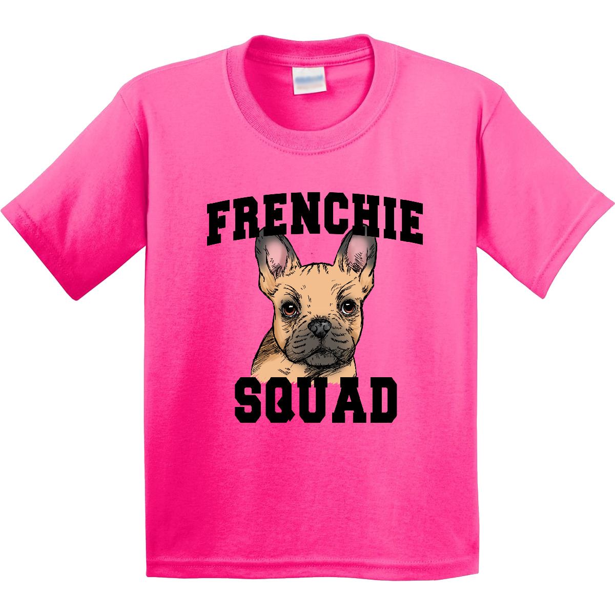 Inktastic Cute French Bulldog Frenchie Squad Youth T-Shirt Pets Dog I Love Dogs - Picture 5 of 9