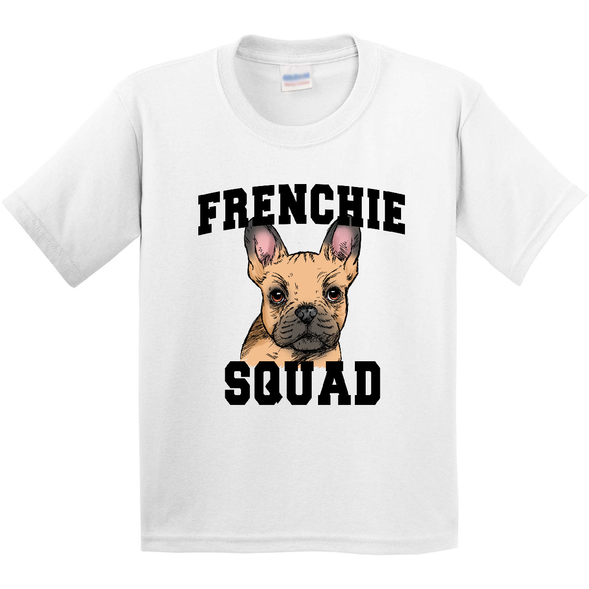 Inktastic Cute French Bulldog Frenchie Squad Youth T-Shirt Pets Dog I Love Dogs - Picture 9 of 9