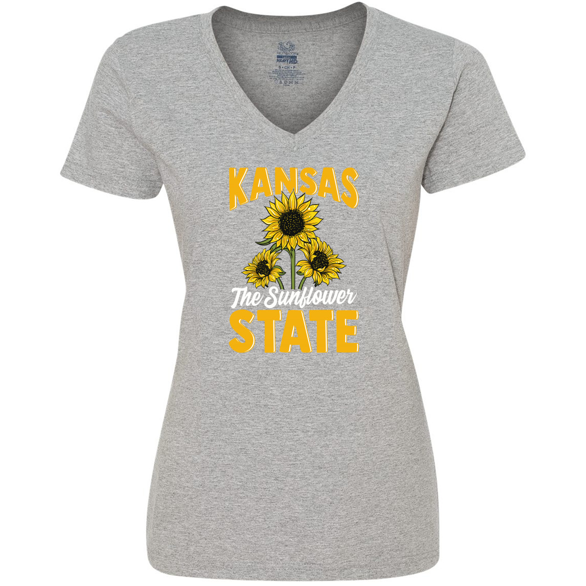 Inktastic Kansas The Sunflower State Women's V-Neck T-Shirt Native States Kids U - Picture 3 of 3