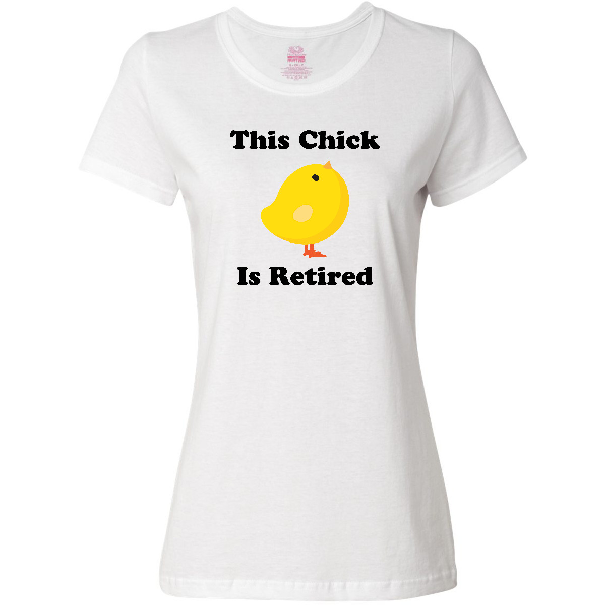 Inktastic Retirement Gift This Chick Is Retired Women's T-Shirt Work Party Funny - Picture 3 of 3
