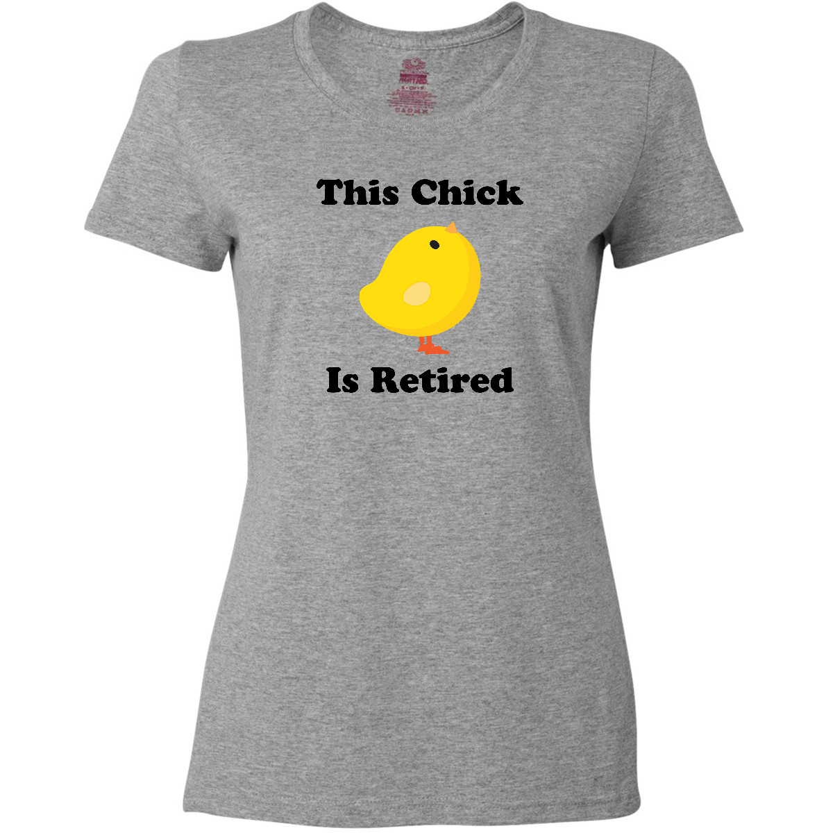 Inktastic Retirement Gift This Chick Is Retired Women's T-Shirt Work Party Funny - Picture 2 of 3