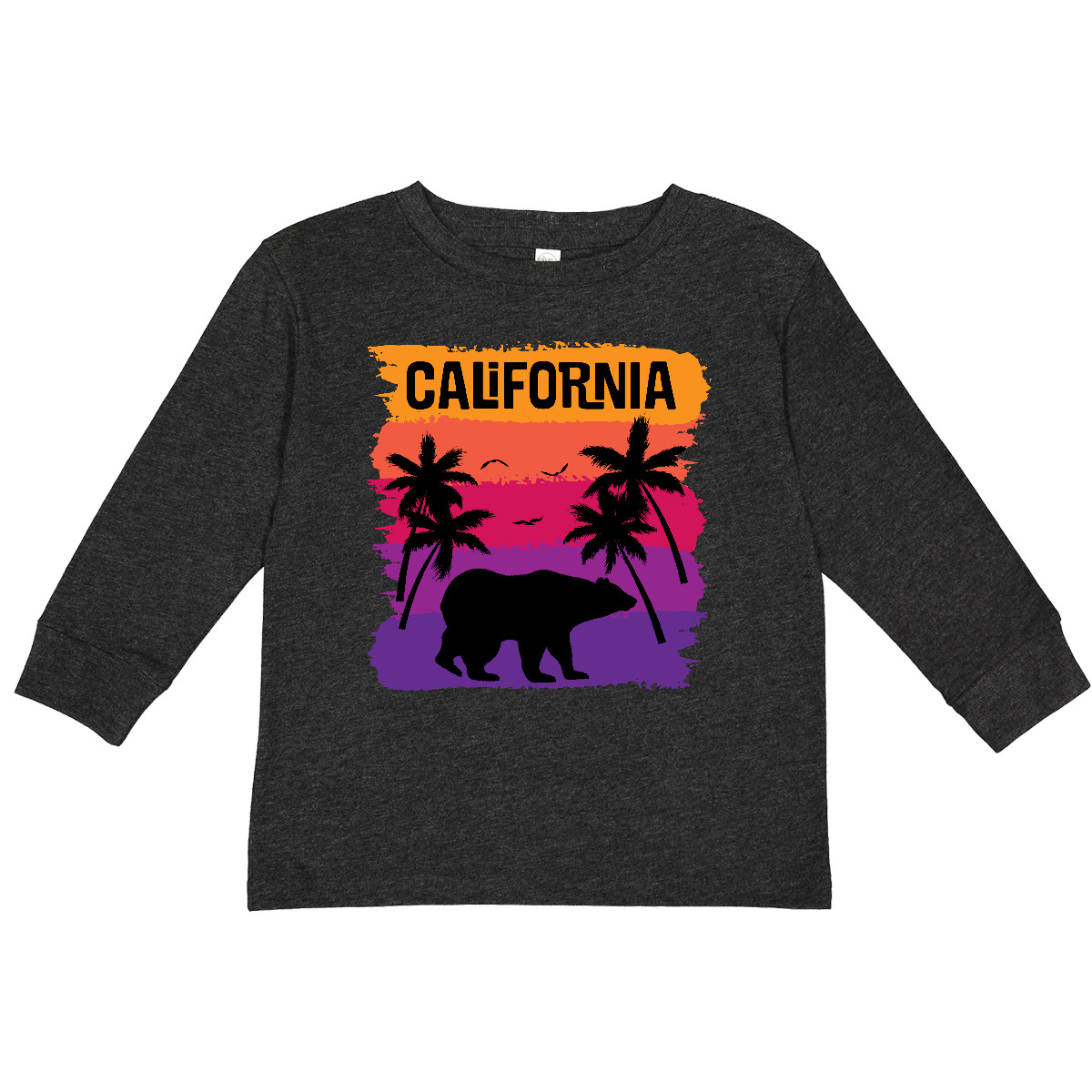 Inktastic California Sunset Vacation Beach Toddler Long Sleeve T-Shirt Light - Picture 8 of 9