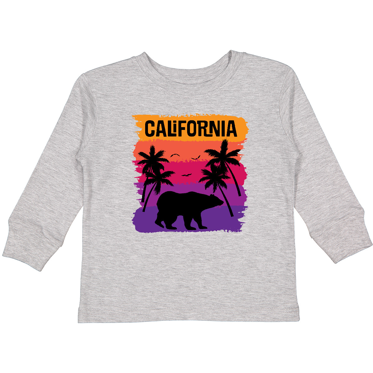 Inktastic California Sunset Vacation Beach Toddler Long Sleeve T-Shirt Light - Picture 3 of 9