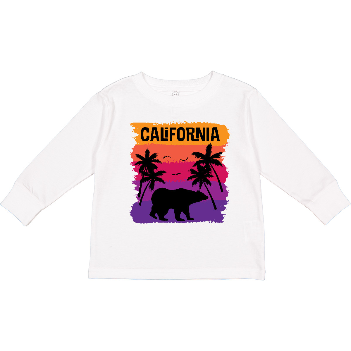 Inktastic California Sunset Vacation Beach Toddler Long Sleeve T-Shirt Light - Picture 9 of 9
