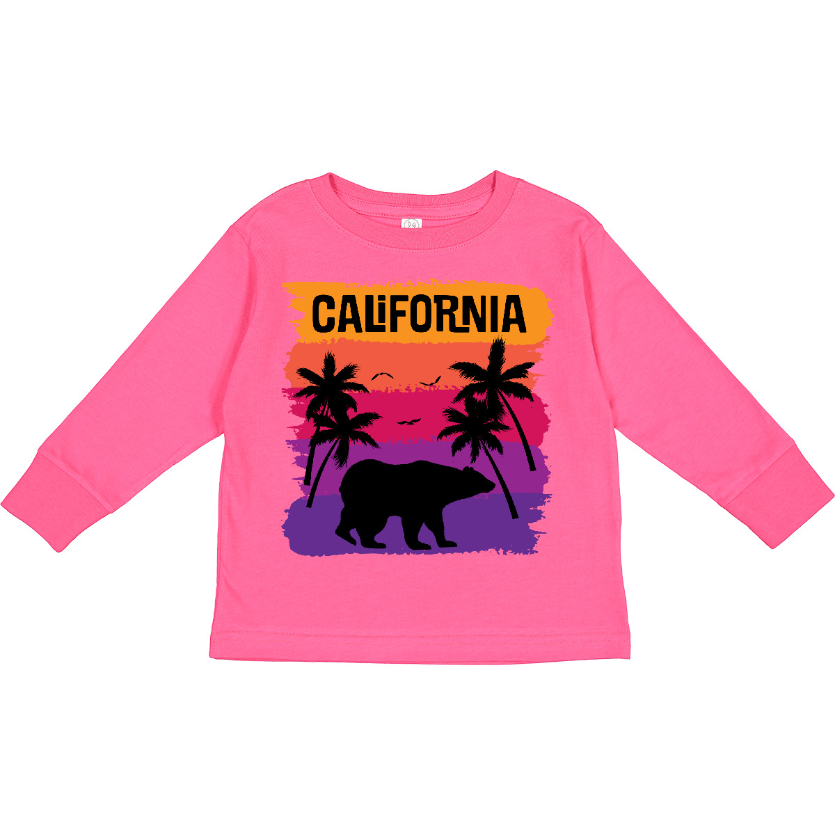 Inktastic California Sunset Vacation Beach Toddler Long Sleeve T-Shirt Light - Picture 4 of 9