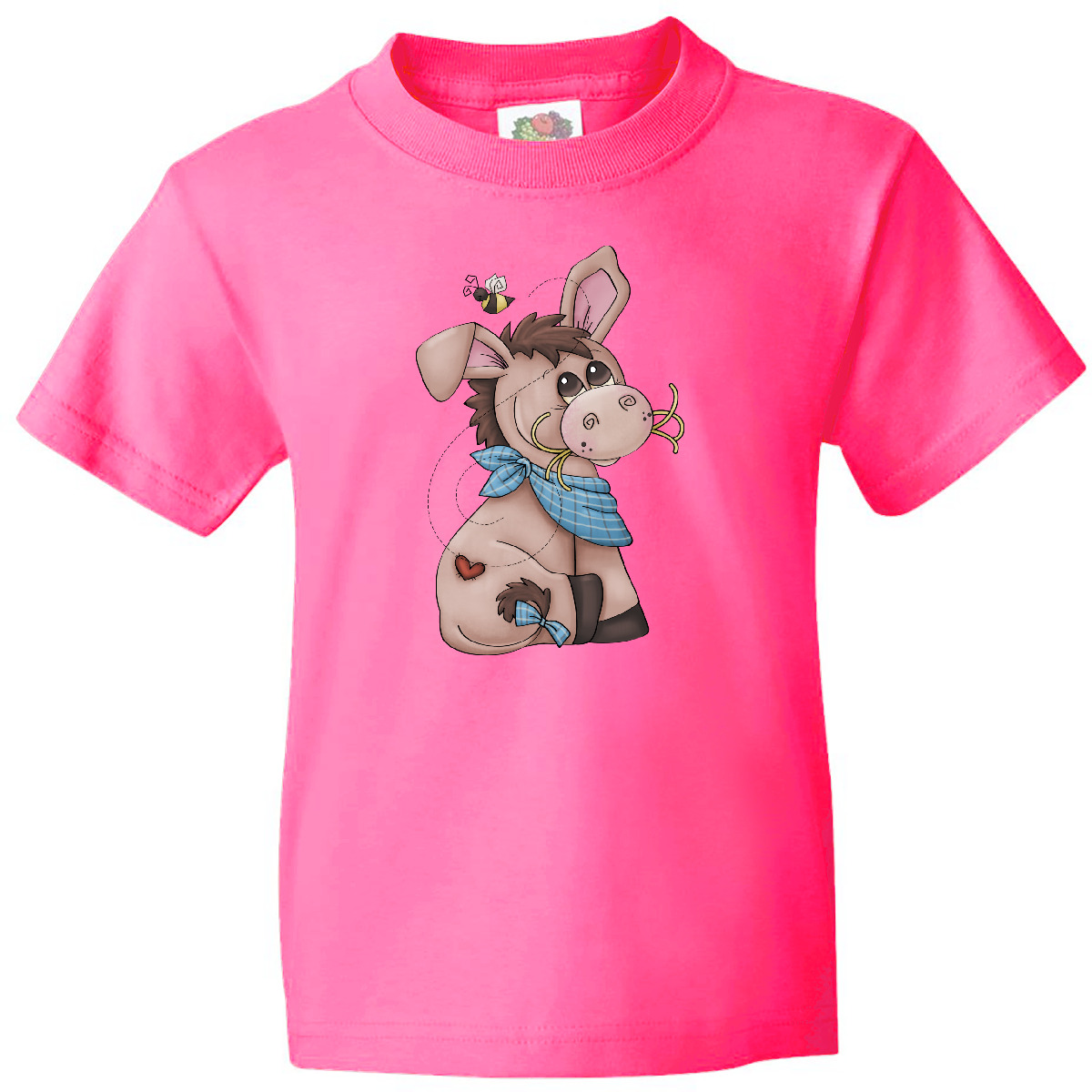 Inktastic Western Dilly Donkey Youth T-Shirt Donkeys Bandana Bumble Bee Horses - Picture 7 of 12