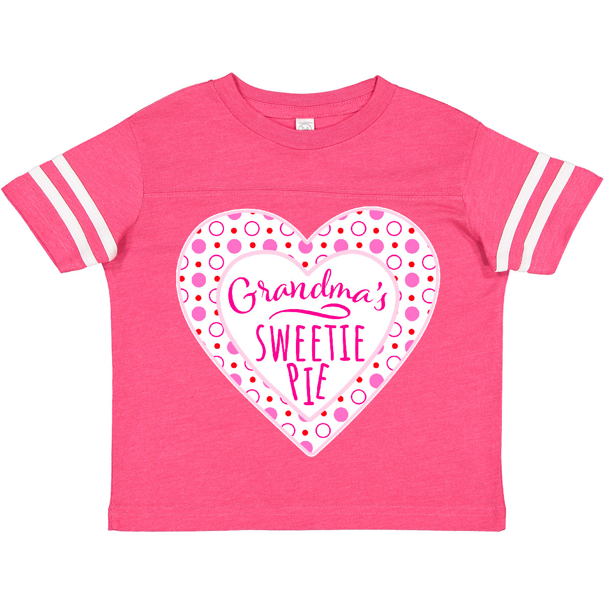Inktastic Grandma's Sweetie Pie With Pink Hearts Toddler T-Shirt Valentines Kids - Picture 3 of 11