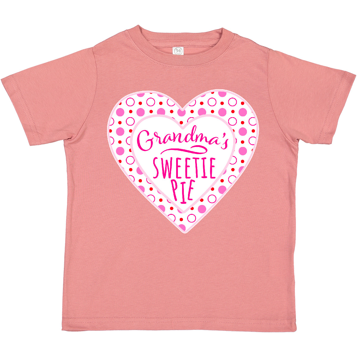 Inktastic Grandma's Sweetie Pie With Pink Hearts Toddler T-Shirt Valentines Kids - Picture 5 of 11