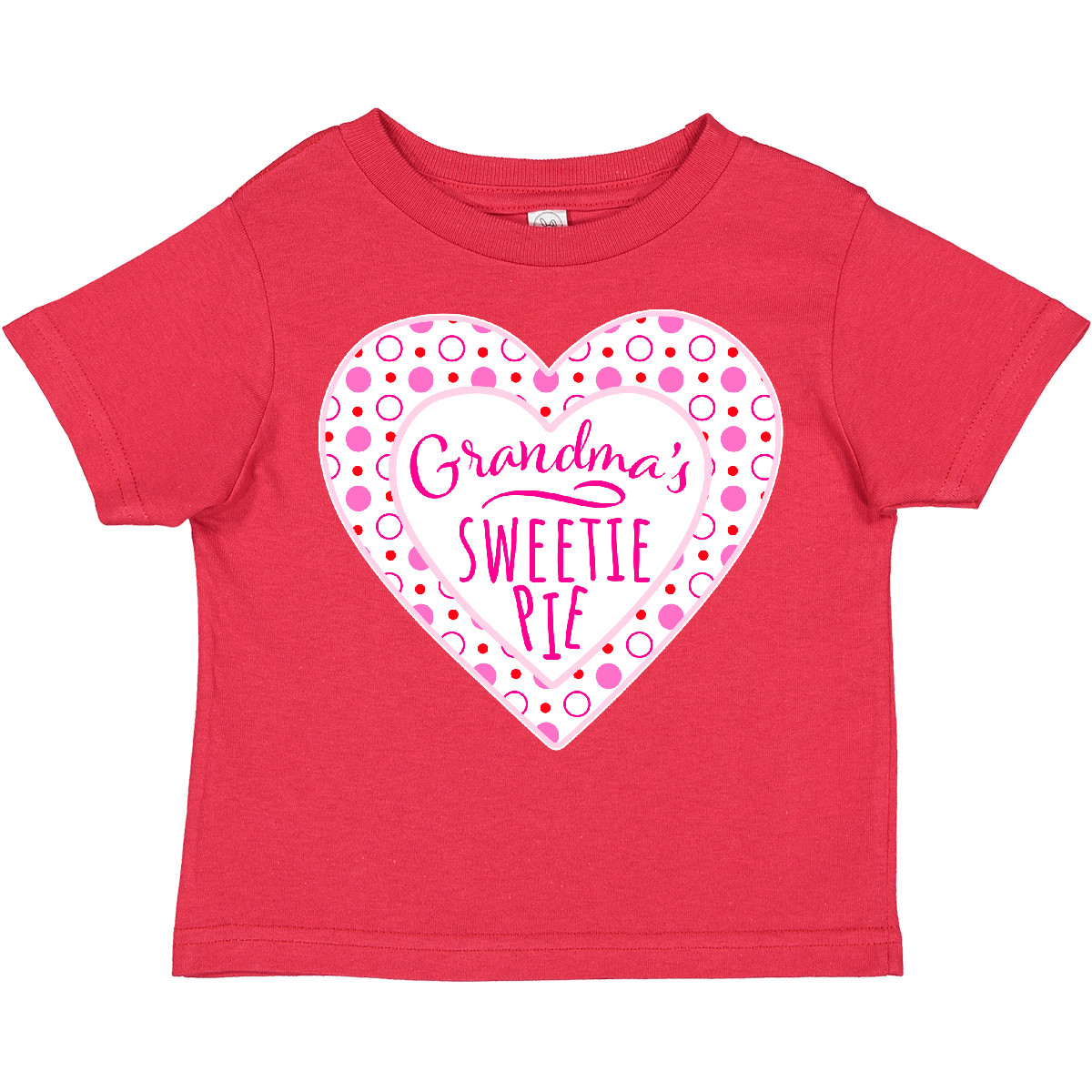Inktastic Grandma's Sweetie Pie With Pink Hearts Toddler T-Shirt Valentines Kids - Picture 7 of 11