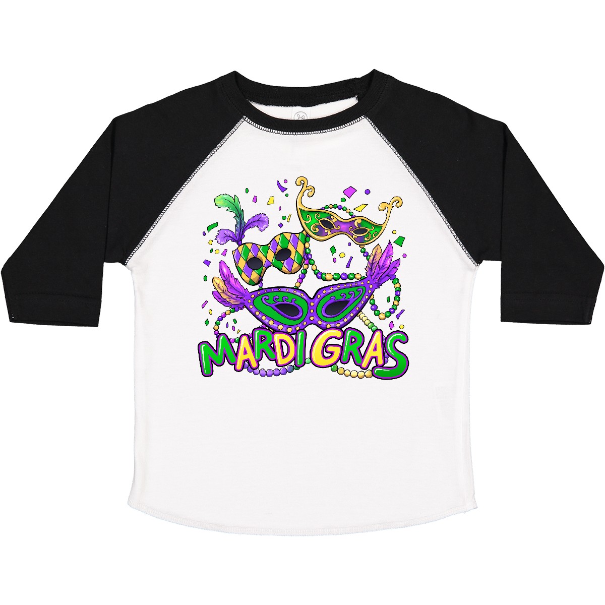 Inktastic Mardi Gras Masks And Beads Toddler T-Shirt Masquerade Celebrate Nola - Picture 12 of 12