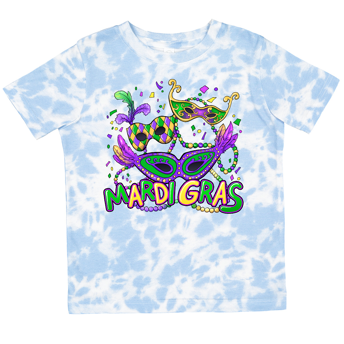 Inktastic Mardi Gras Masks And Beads Toddler T-Shirt Masquerade Celebrate Nola - Picture 11 of 12