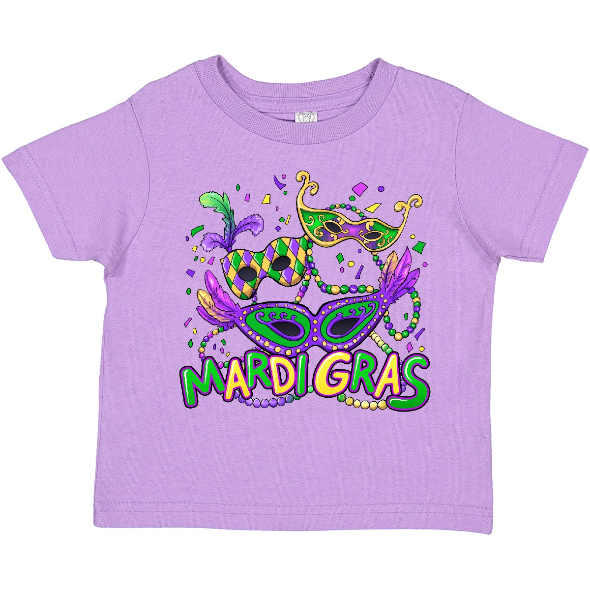 Inktastic Mardi Gras Masks And Beads Toddler T-Shirt Masquerade Celebrate Nola - Picture 6 of 12