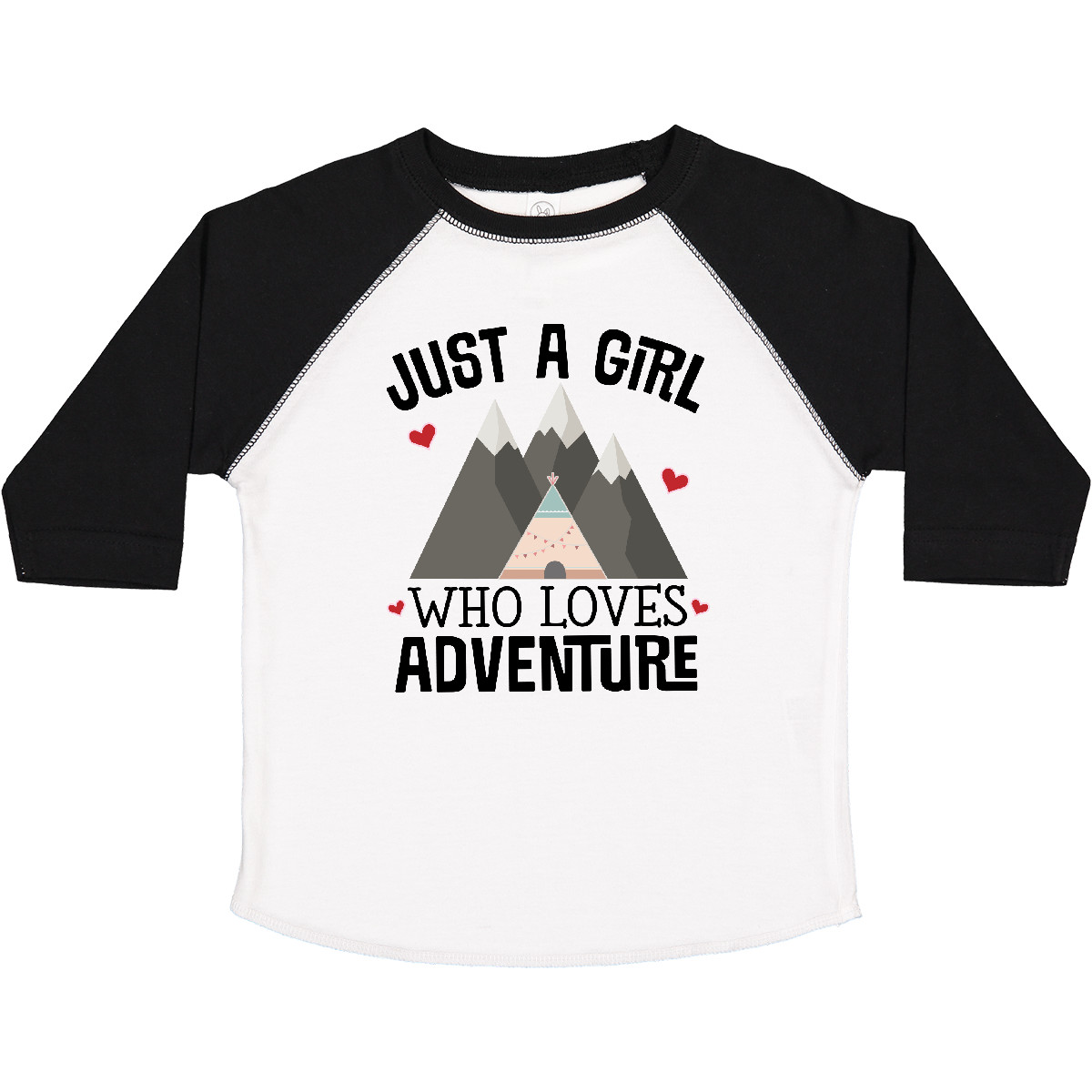 Inktastic Just A Girl Who Loves Adventure Toddler T-Shirt Tent Apparel Trip Cute - Picture 12 of 12