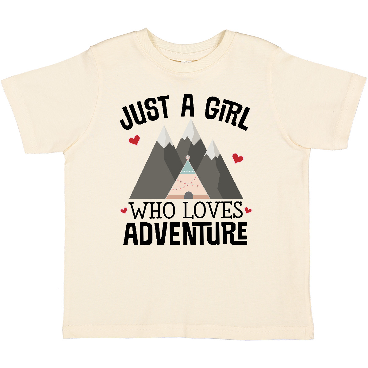 Inktastic Just A Girl Who Loves Adventure Toddler T-Shirt Tent Apparel Trip Cute - Picture 9 of 12