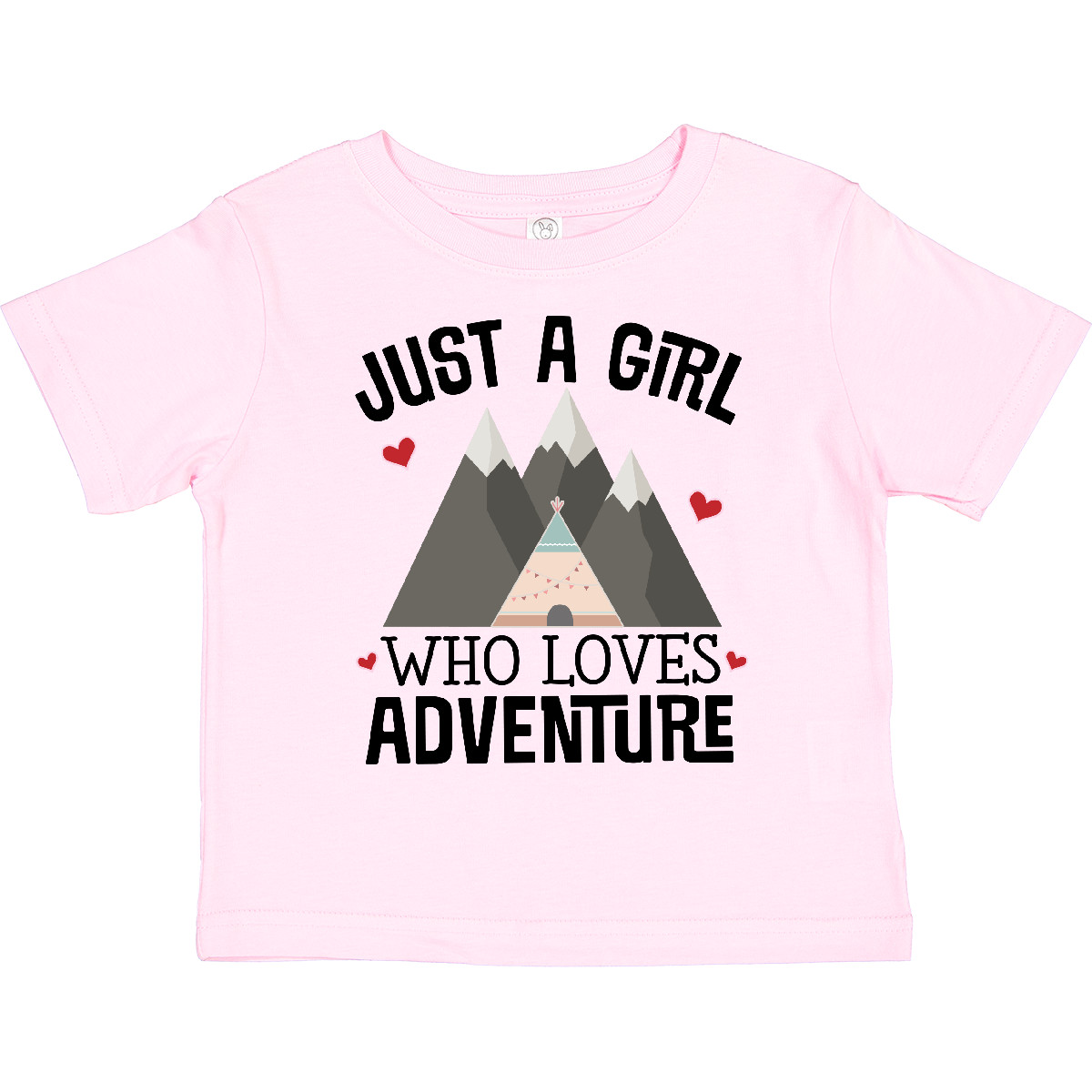 Inktastic Just A Girl Who Loves Adventure Toddler T-Shirt Tent Apparel Trip Cute - Picture 10 of 12