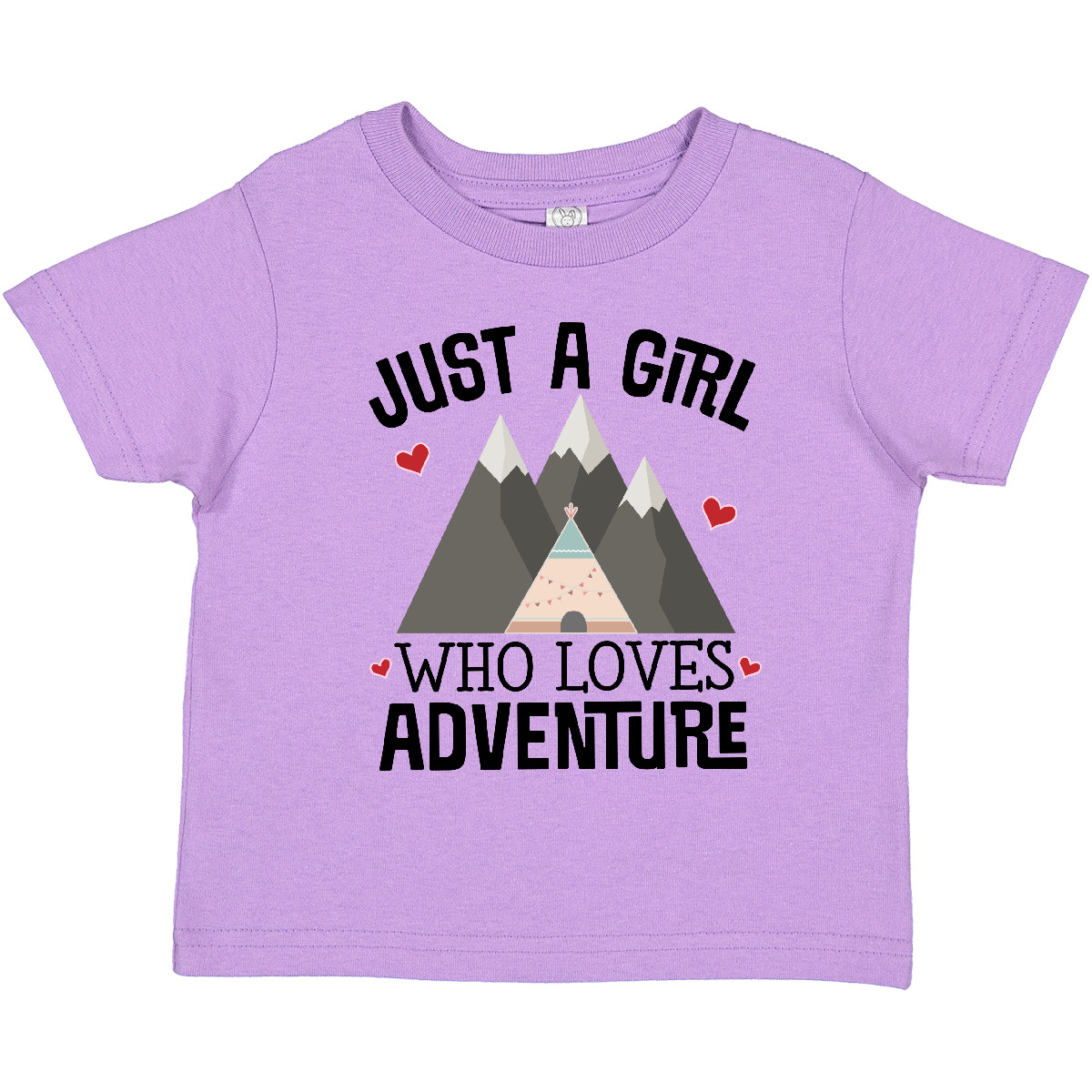 Inktastic Just A Girl Who Loves Adventure Toddler T-Shirt Tent Apparel Trip Cute - Picture 8 of 12