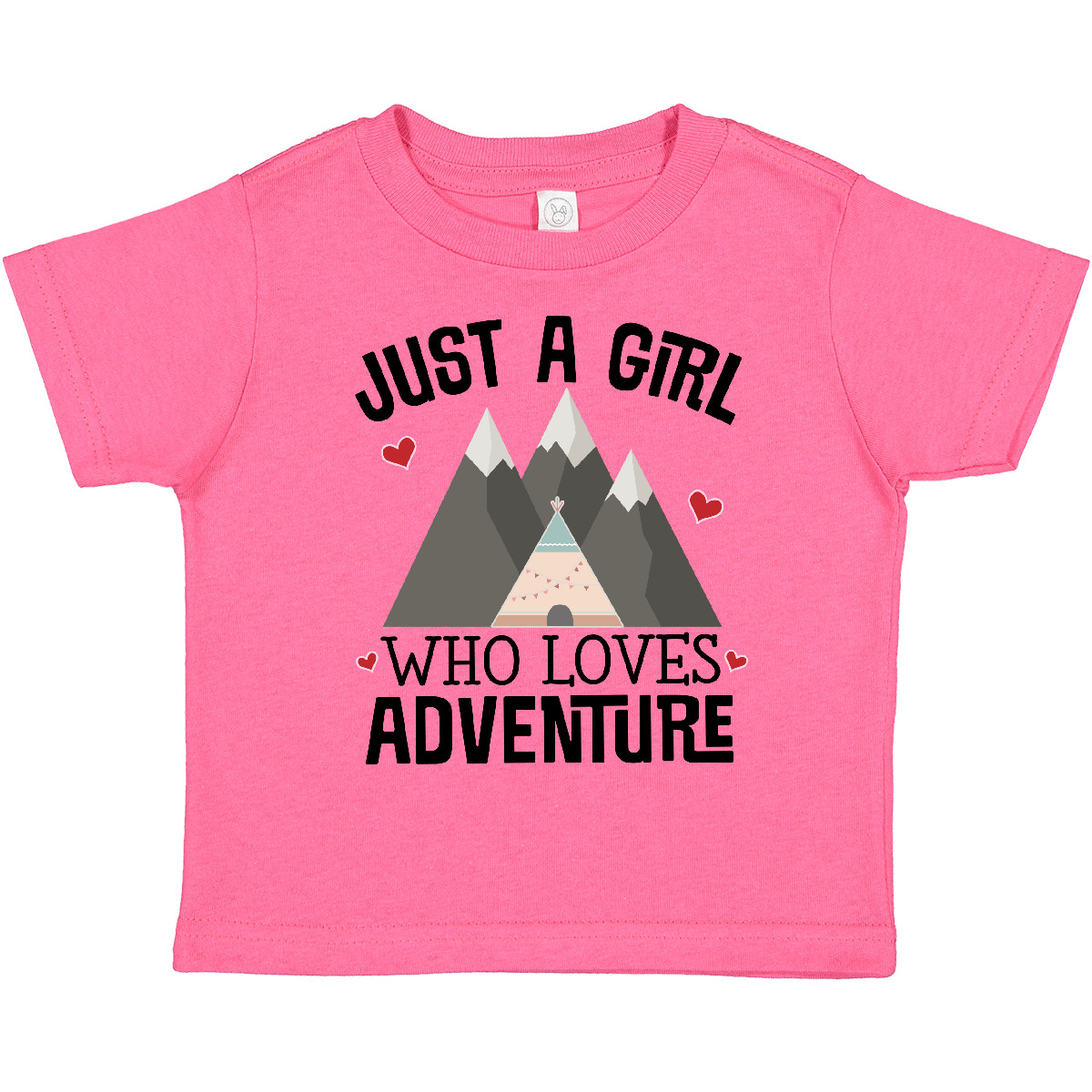 Inktastic Just A Girl Who Loves Adventure Toddler T-Shirt Tent Apparel Trip Cute - Picture 7 of 12