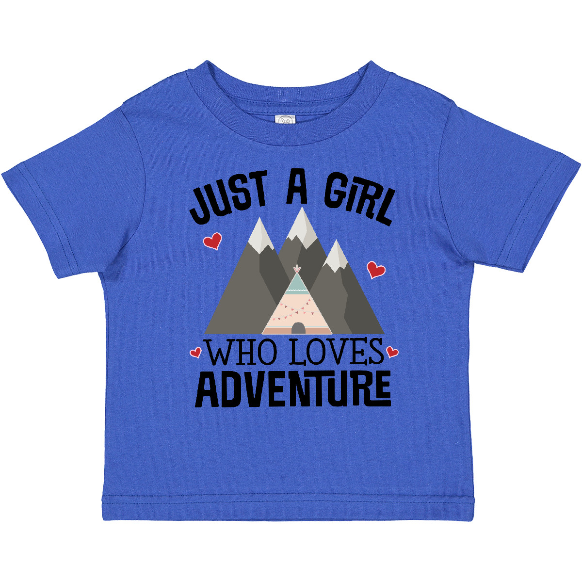 Inktastic Just A Girl Who Loves Adventure Toddler T-Shirt Tent Apparel Trip Cute - Picture 11 of 12