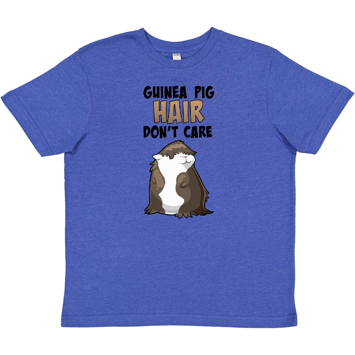 Inktastic Guinea Pig Hair Don't Care Youth T-Shirt Animals Piggy Cute Cuddly Pet - Picture 7 of 8