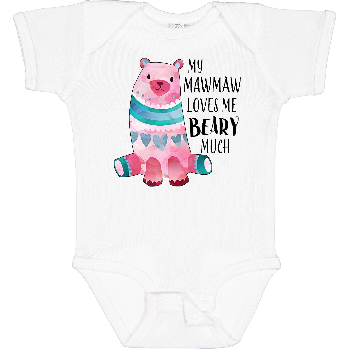 Inktastic My Mawmaw Loves Me Beary Much With Cute Bear Baby Bodysuit Valentines - Picture 9 of 9