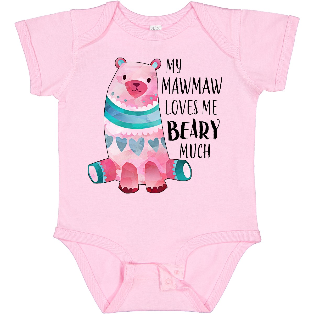 Inktastic My Mawmaw Loves Me Beary Much With Cute Bear Baby Bodysuit Valentines - Picture 8 of 9
