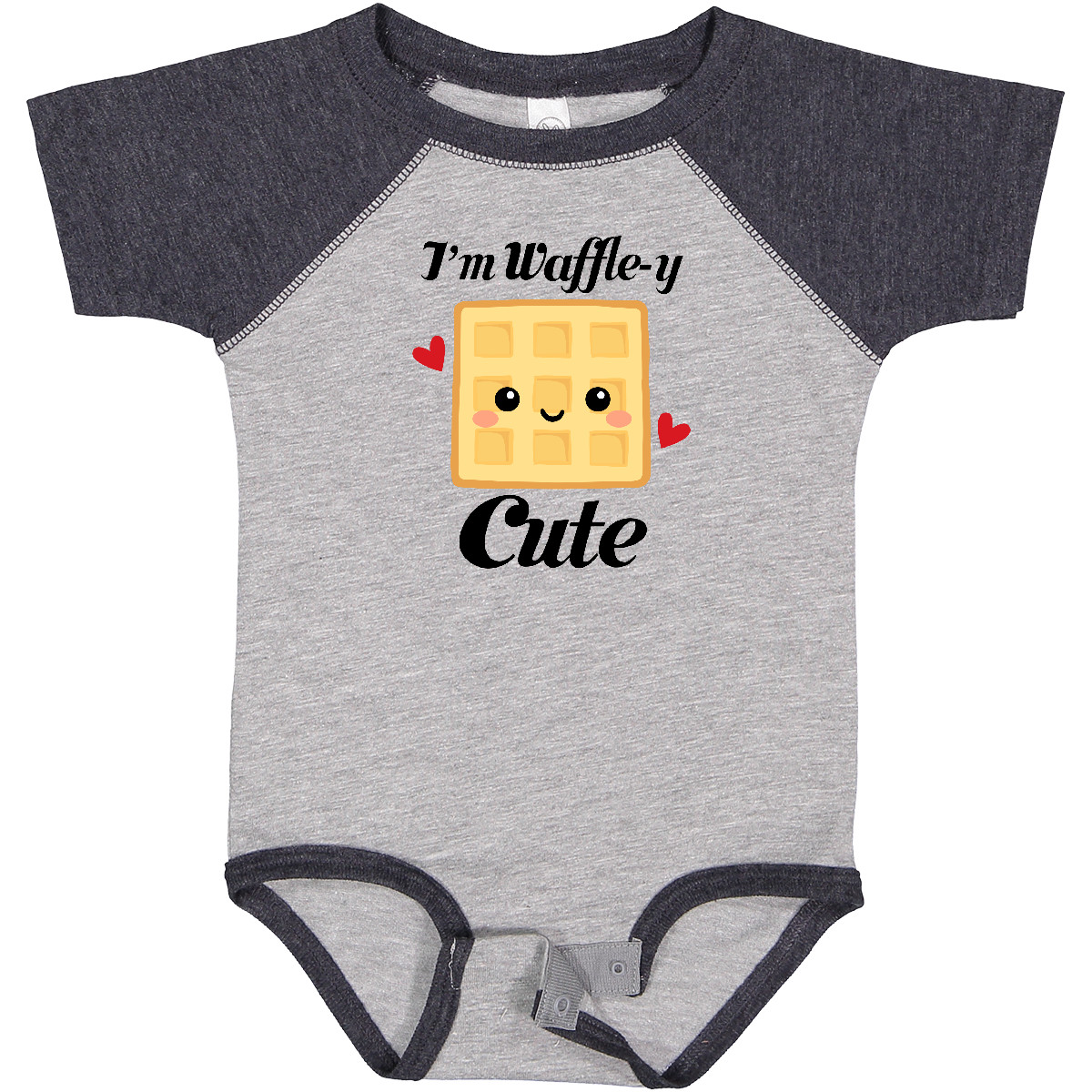 Inktastic Waffle Pun Im Waffle-y Cute Infant Creeper Food Childs Shower Funny - Picture 3 of 10