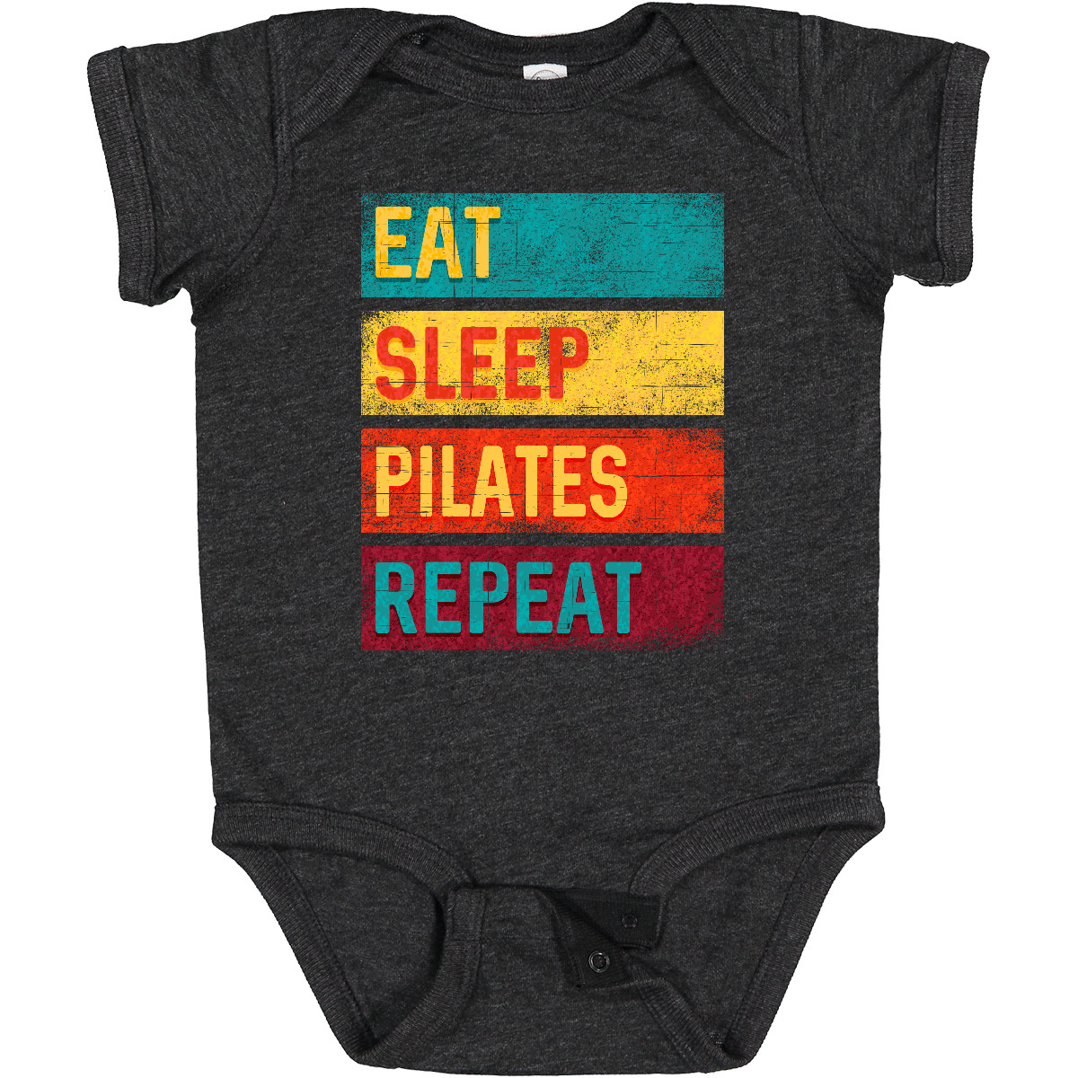 Inktastic Fitness Eat Sleep Pilates Repeat Baby Bodysuit Exercise Coach Training - Picture 9 of 10