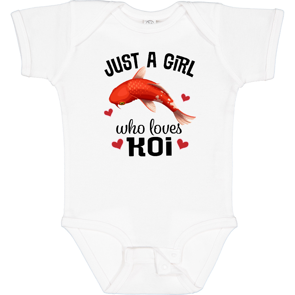 Inktastic Just A Girl Who Loves Koi Fish Baby Bodysuit Japan Asian Garden Pond - Picture 9 of 10