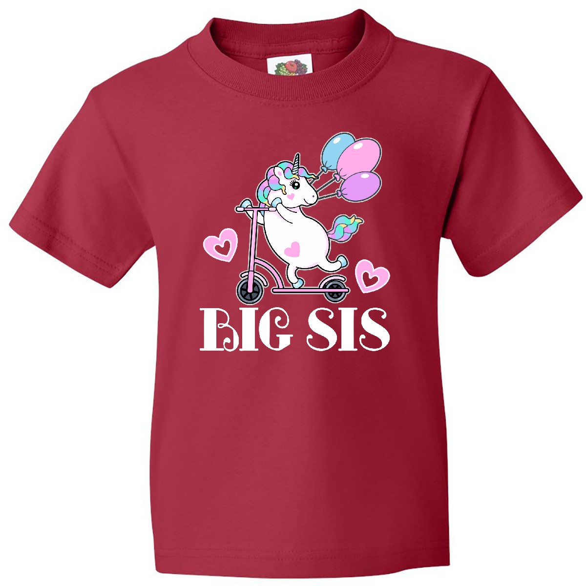 Inktastic Big Sis Unicorn Sister Announcement Youth T-Shirt Girls Childs Reveal - Picture 9 of 10